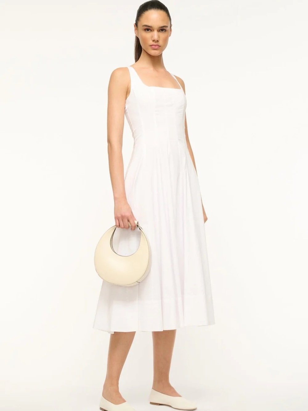 NWT Staud Mini Moon Bag in Cream - Picture 3 of 6